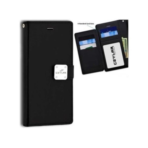 Motorola G Stylus 2021 [Infolio] luxurious synthetic PU leather 6 Card Slots Infolio, Black
