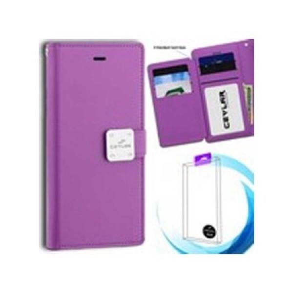 Motorola G Stylus 2021 [Infolio] luxurious synthetic PU leather 6 Card Slots Infolio, Violet