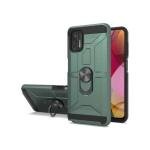 Motorola G Stylus 2021 New Matte Design Brush Case with Ring Stands Army Green (Retail Packaged)