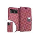 Galaxy S24 Plus Premium Fabric Wallet Pouch 6 Card Slots Magenta (Retail Packaged)