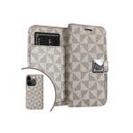 Galaxy S24 Plus Premium Fabric Wallet Pouch 6 Card Slots Beige (Retail Packaged)