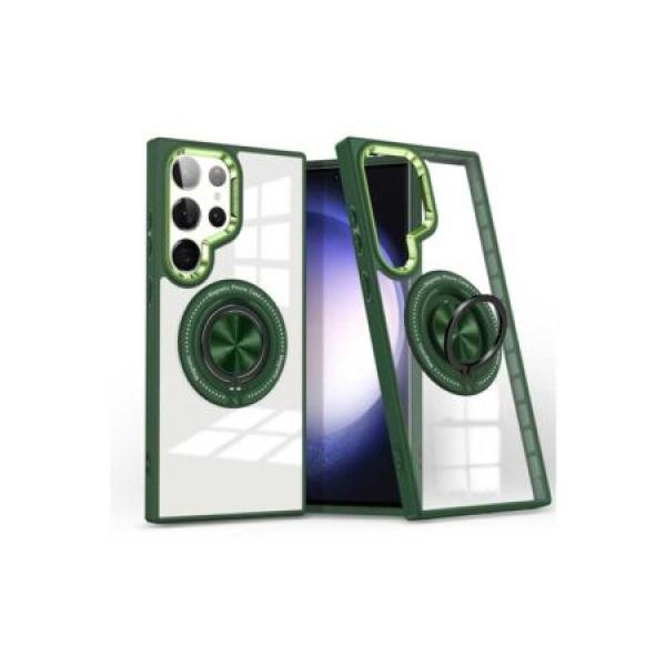 Galaxy S24 Ultra Magsafe Case w/ Rotate Ring Stand Green