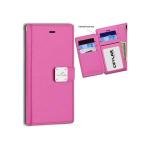 Galaxy S24 Ultra luxurious synthetic PU leather 6 Card Slots Infolio, Pink (Retail Packaged)