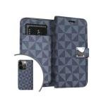 Galaxy S24 Ultra Premium Fabric Wallet Pouch 6 Card Slots Dark Blue (Retail Packaged)