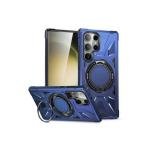 Galaxy S24 Ultra Tough Case w/ Large Rotating Magsafe Ring Stand Blue (Retail Packaged)