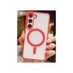 Galaxy S25 Hybrid Clear Case w/ Magsafe Red Edge (Premium Package)