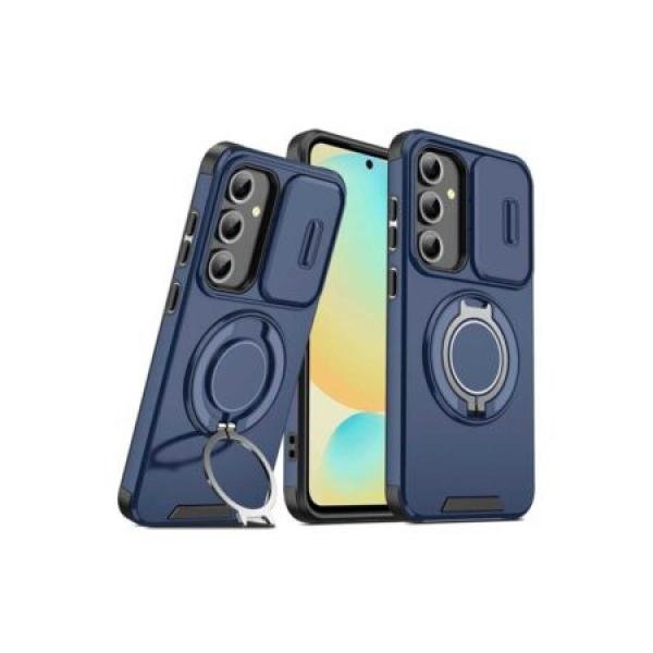 Galaxy S25 Magsafe Case w/ Large Rotate Ring Stand Blue (Premium Package)