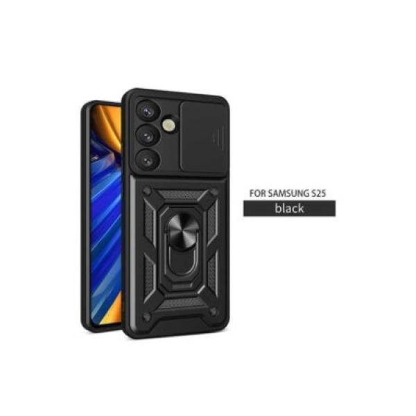 Galaxy S25 Heavy Duty Magnet Ring Stand w/ Sliding Camera Cover (Premium Package)